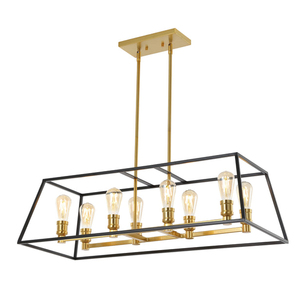 Jonathan Y Liane 35in 8-Light Iron Linear LED Pendant 3