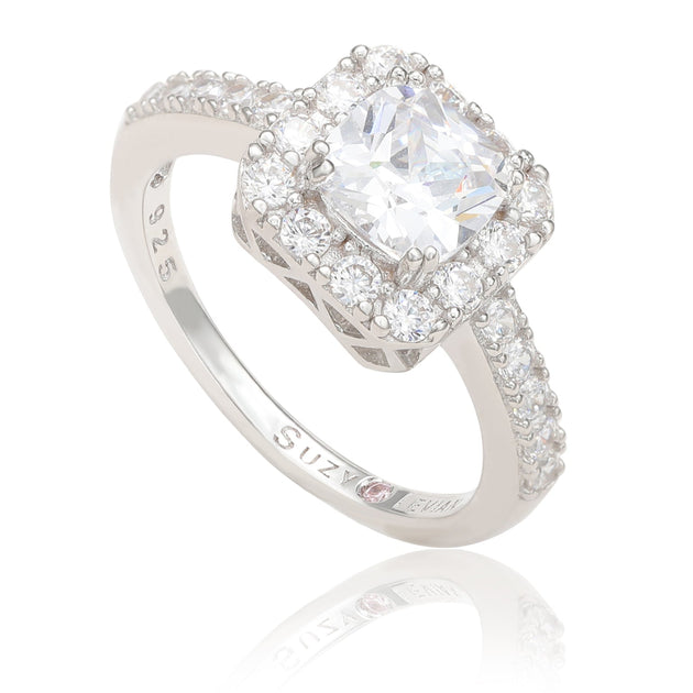Suzy Levian Engagement Ring Silver US 6.5 2