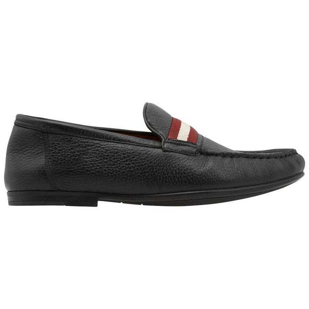 Bally Crokett Loafers Black Leather US 7.5 2