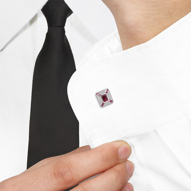 Mimi & Max Cufflinks Red Sterling Silver 3