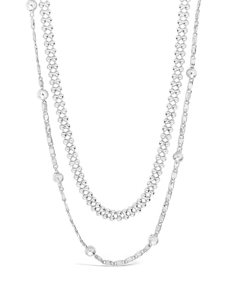 Sterling Forever Layered Beaded Chain Necklace Gold 2