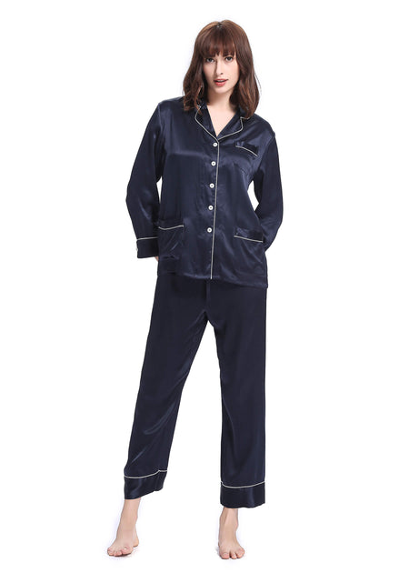 LILYSILK Women's 22 Momme Silk Pajamas Set Yellow Medium 3
