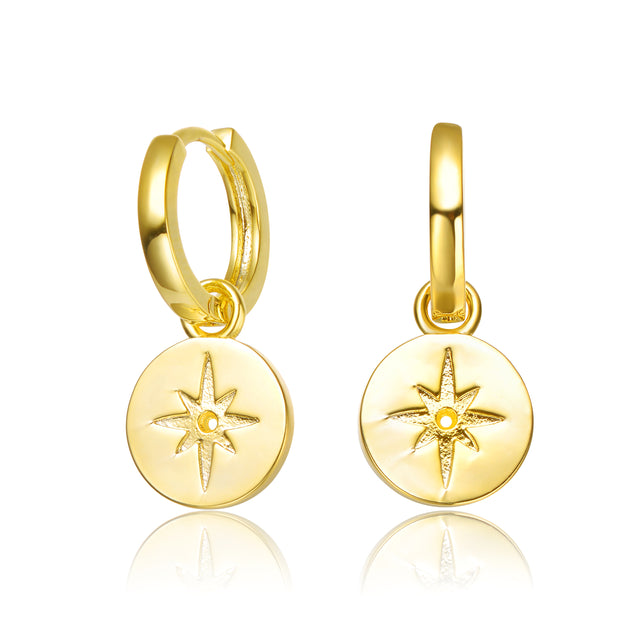 Rachel Glauber Bar Drop Hoop Gold 2