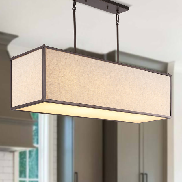 Jonathan Y Cole 4-Light LED Pendant Black 42 inch 2
