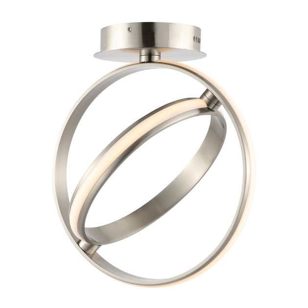 Jonathan Y Nicole 14.25 inch 2-Light LED Semi Flush Mount Nickel 3