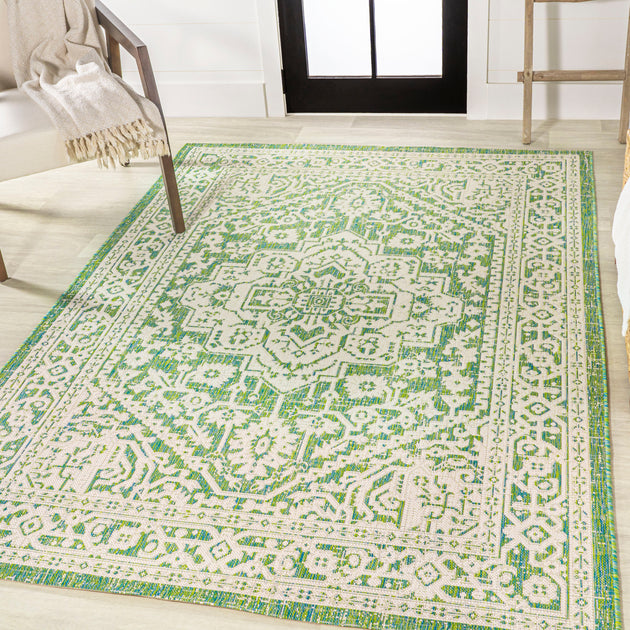 Jonathan Y Sinjuri Medallion Area Rug Teal 2