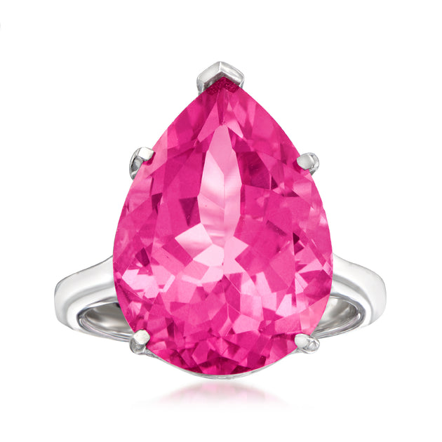 Ross-Simons Ring mit birnenförmigem rosa Topas 2