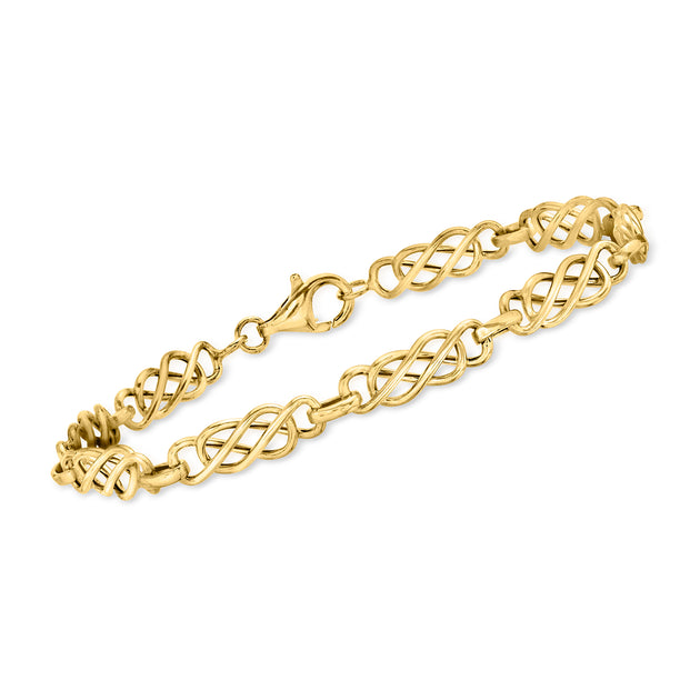 Ross-Simons Double-Infinity Link Bracelet Yellow Gold 2