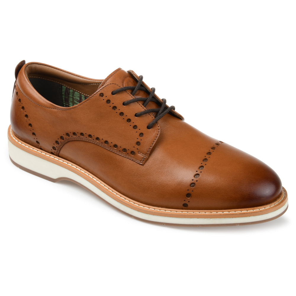 Thomas & Vine Mens Fremont Cap Brogue Derby Shoe Comfort Lace Up Black SZ 8.5 M Thomas & Vine Mens Fremont Lace-up Cap Brogue Derby  main image 4