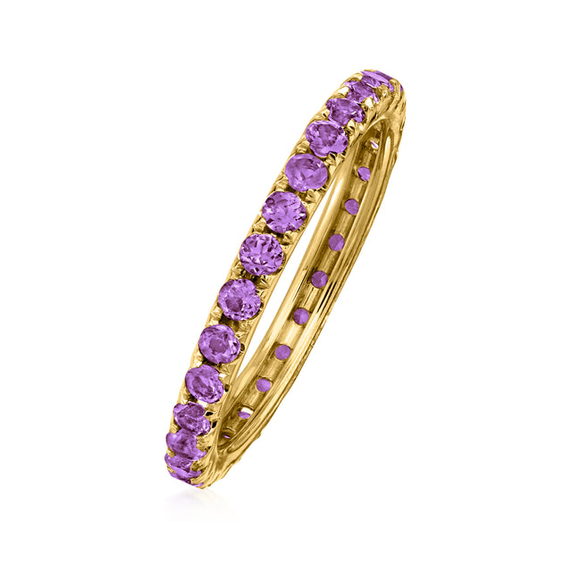 Ross-Simons Amethyst Eternity Band Yellow Gold US 9 4