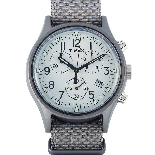 時計 TIMEX MK1 Aluminum Chronograph TW2R81400 Timex MK1 Aluminum Chronograph 40 mm Reflective Strap Watch