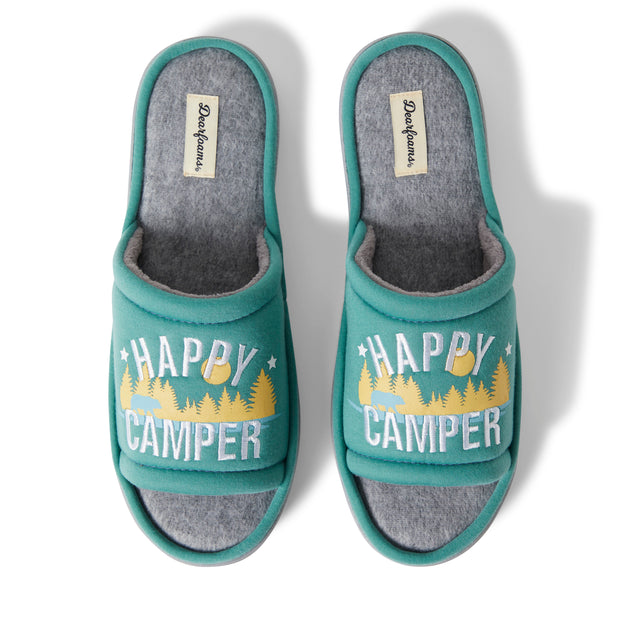 Dearfoams Lennox Slide Slipper Green Large 3