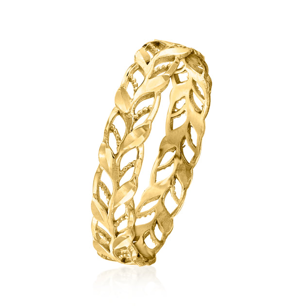 Ross-Simons Leaf Ring Yellow Gold US 6 5