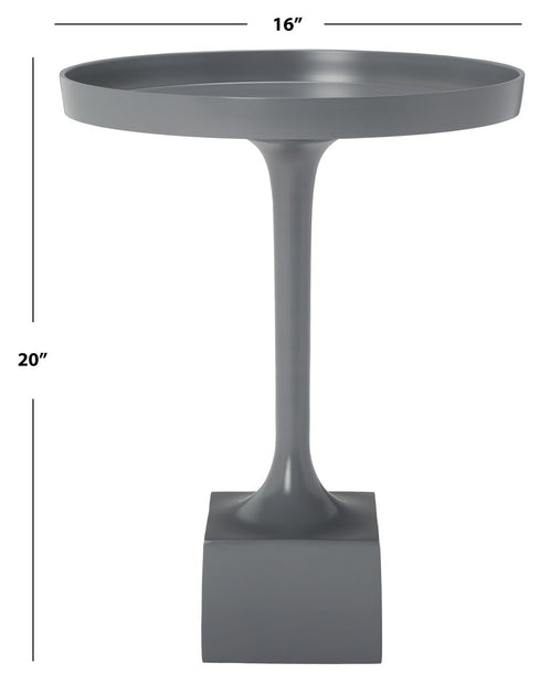 Safavieh Corvus Round Side Table Dark Grey 4