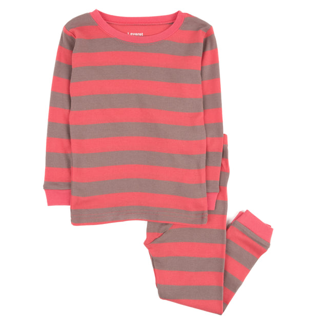 Leveret Kids Two Piece Pajamas Striped Multi US 4T 3