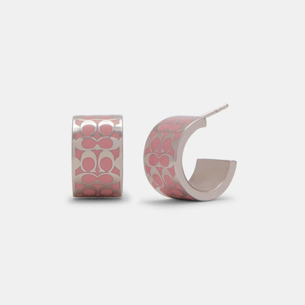 Coach Outlet Signature Huggie Earrings | ShopSimon