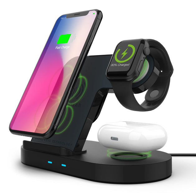 Hypergear 3-in-1 Wireless Charging Dock Black 2
