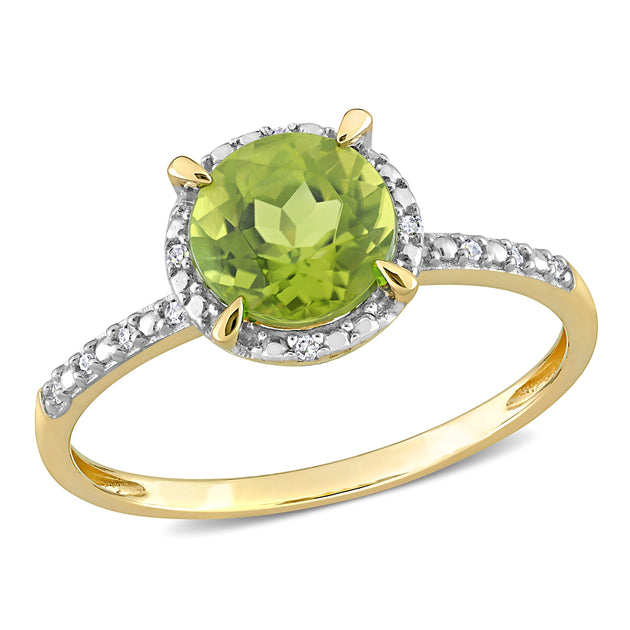 Mimi & Max Halo Ring Green US 6 2