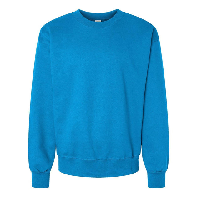 Hanes Ultimate Cotton Crewneck Sweatshirt Blue XL 2
