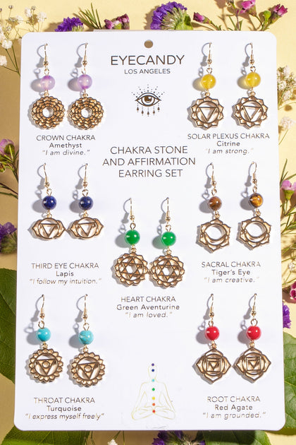 Candy Chakra Earring Set Gold 2