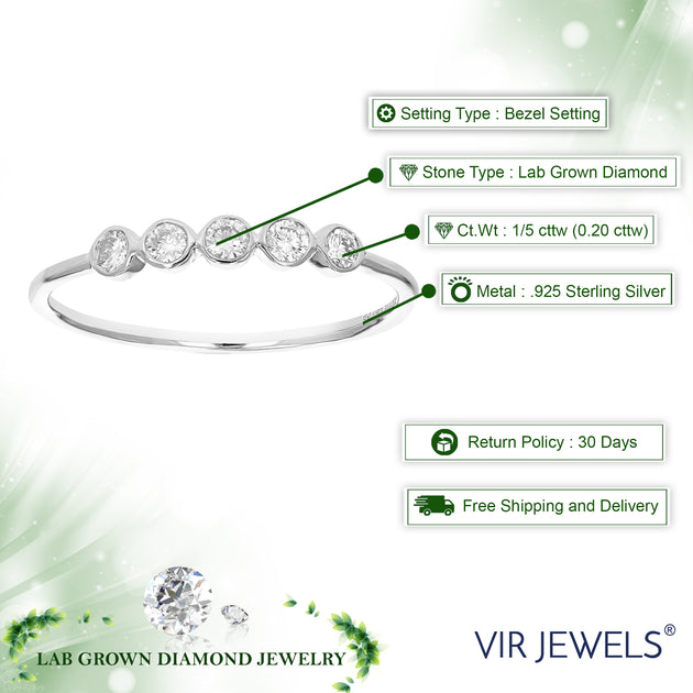 Vir Jewels Engagement Ring Silver US 7 4
