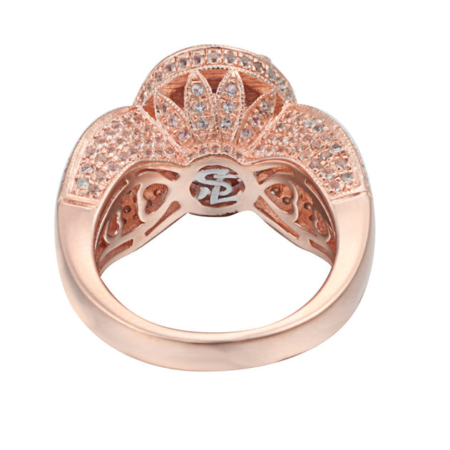 Suzy Levian Sterling Silver Citrine Ring Pink US 5 4