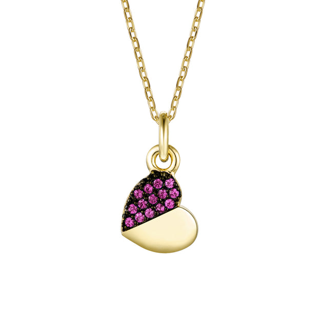Rachel Glauber RG Childrens Heart Pendant Necklace Multi One Size 2