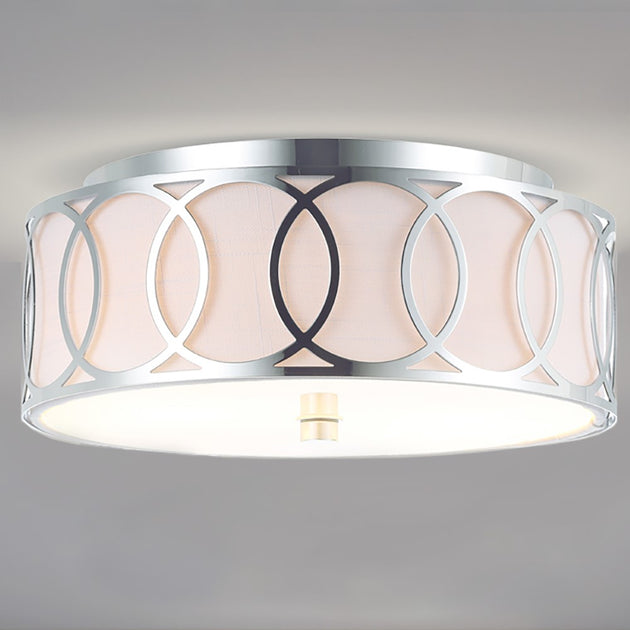 Jonathan Y Aria 2-Light LED Flush Mount Metal Chrome 12.25 in 2
