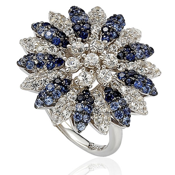 Suzy Levian Sapphire Diamond Ring Blue US 7 5