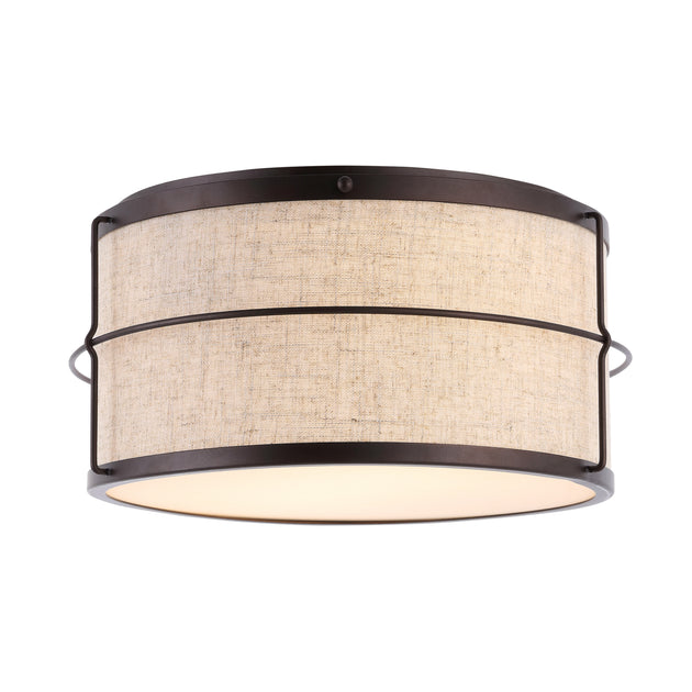 Jonathan Y Evan 14 inch 2-Light LED Flush Mount Beige 3