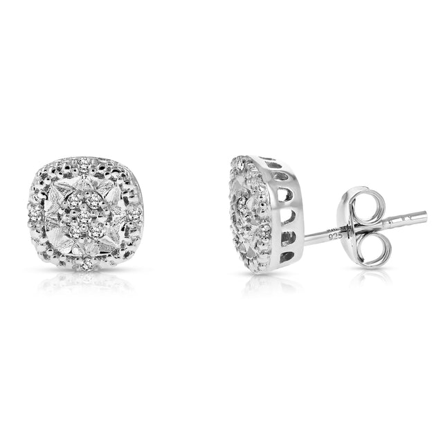 Vir Jewels 1/10 cttw Diamond Dangle Earrings Silver 2