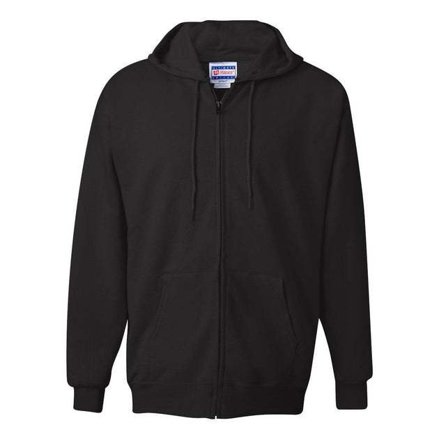 Hanes Ultimate Cotton Full-Zip Hooded Sweatshirt Black Medium 2