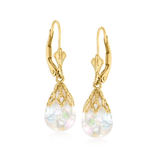 Ross-Simons Floating Opal Drop Earrings White 2