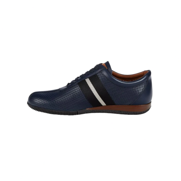Bally Frenz Men's 6230484 Ink Perforated Leather Sneakers | ShopSimon