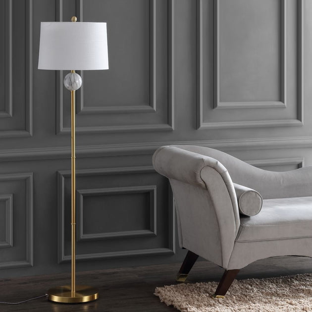 Lampadaire LED métal/résine moderne Jonathan Y Vaughn 152 cm 4