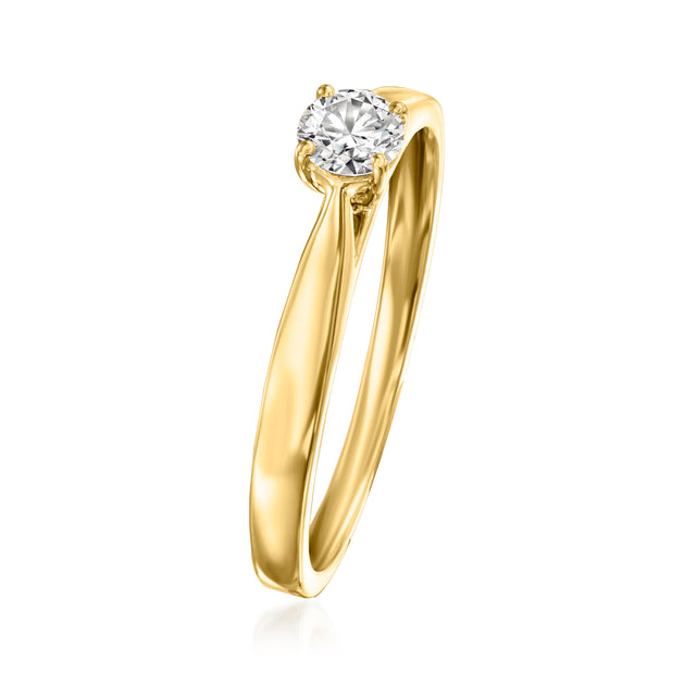 Ross-Simons Lab-Grown Diamond Solitaire Ring Silver US 7 7