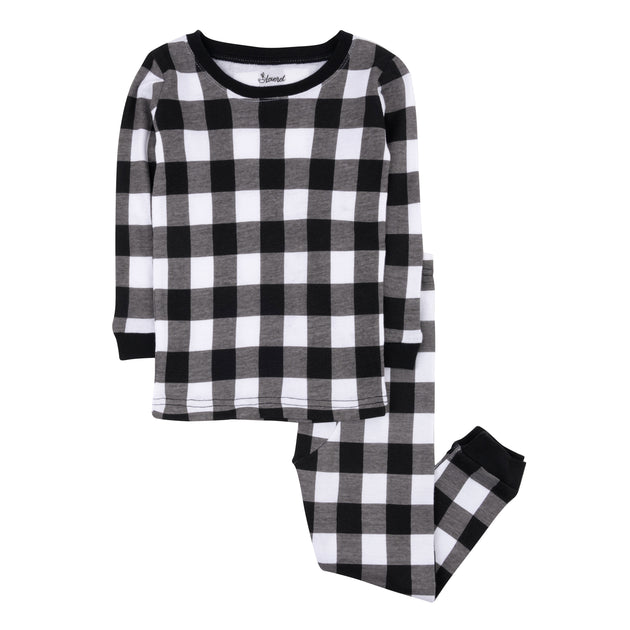 Leveret Kids Two Piece Cotton Pajamas Plaid Multi US 8 2