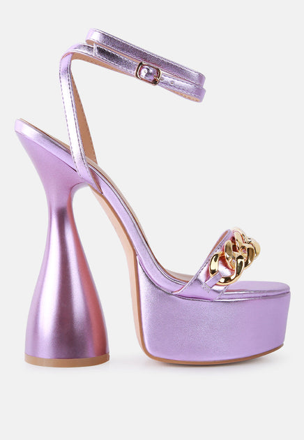 London Rag Big Bash Platform Sandals Gold US 8 2