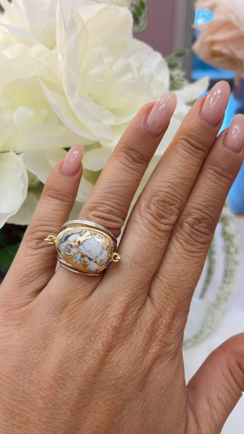 A Blonde and Her Bag Torrey Ring Blue US 9 3