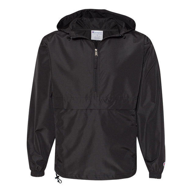 Champion Packable Quarter-Zip Jacket Black Large 2