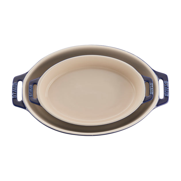 Staub 2-pc Oval Baking Dish Set Ceramic 5