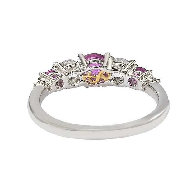 Suzy Levian 7-Stone Ring Silver US 5.5 3