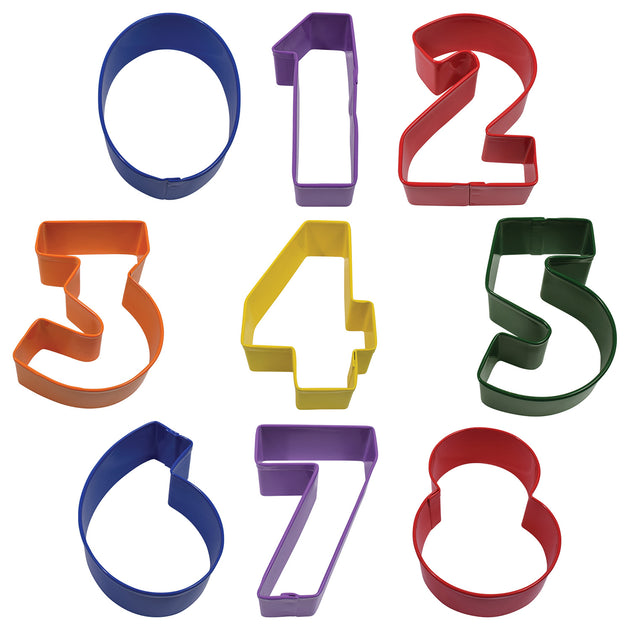 R & M International 9 Piece Number Cookie Cutter Set Multi 3