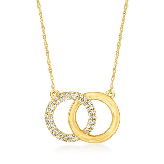 Ross-Simons Pure Interlocking Circle Necklace White Gold 2