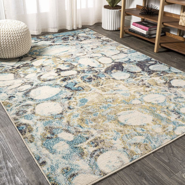 Jonathan Y Pebble Tapis Abstrait Marbré 2