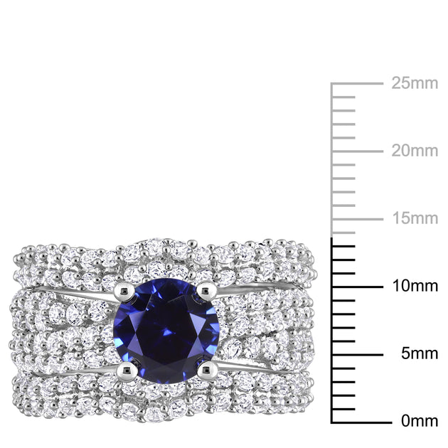 Mimi & Max Bridal Ring Set Blue US 9 4