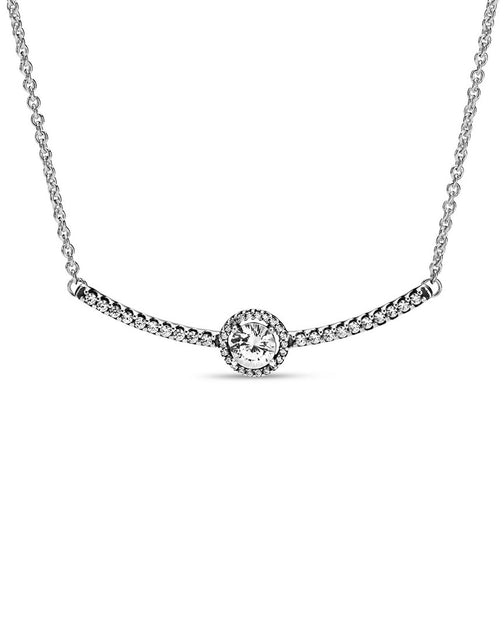 Pandora Silver Cz Round Sparkle Necklace | ShopSimon