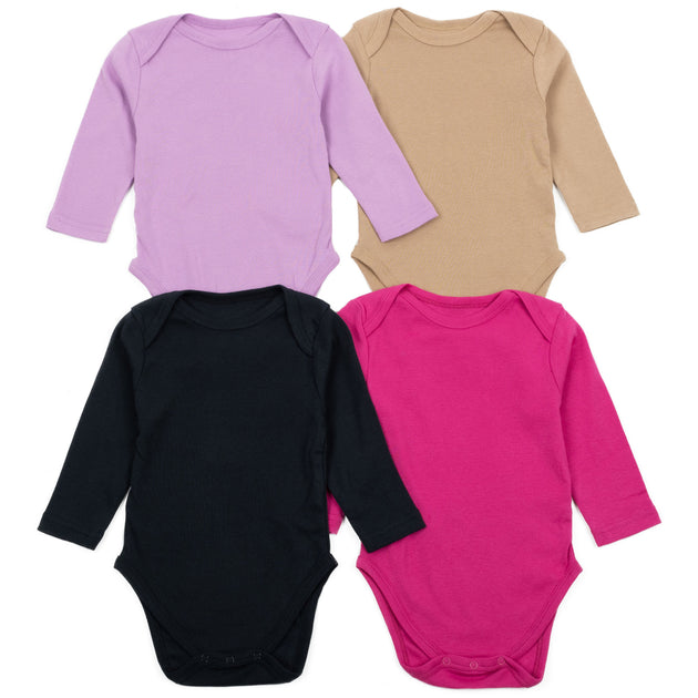 Leveret Baby 4er Pack Langarm Bodysuit Pink 18-24 Monate 2