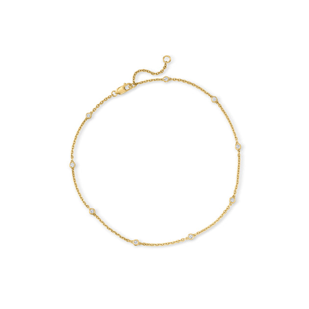 Ross-Simons Diamond Station Anklet Gold 2