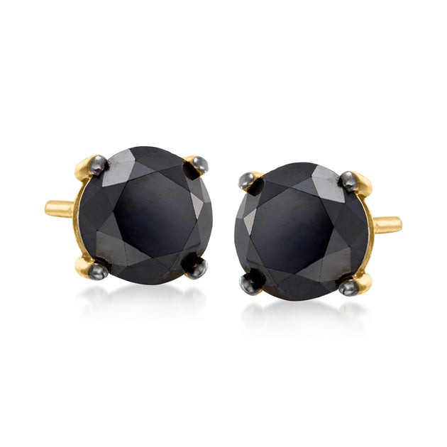 Ross-Simons Black Diamond Stud Earrings Black 5